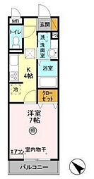 オズシティ 1階1Kの間取り