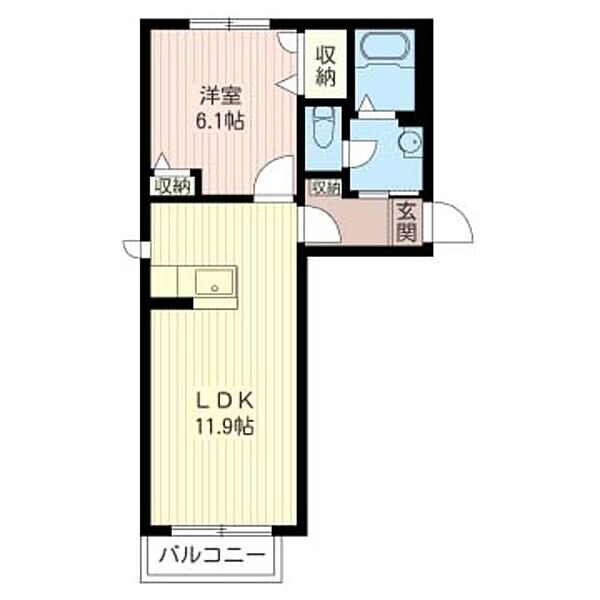 ヴァンベール 00203｜栃木県芳賀郡益子町大字七井(賃貸アパート1LDK・2階・41.25㎡)の写真 その2