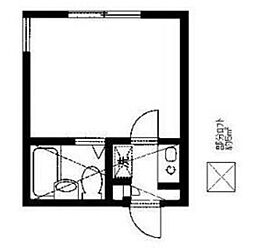 カーサピノ 1階1Kの間取り