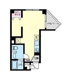 平井youパークス 4階ワンルームの間取り