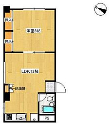 永島第二ビル 1LDKの間取図画像