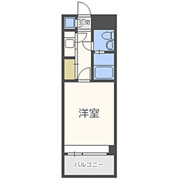 エステートモア平尾山荘通り 1Kの間取図画像