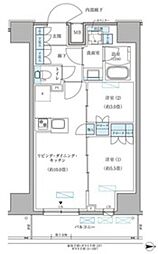 パークアクシス住吉ガーデンスクエア 2LDKの間取図画像