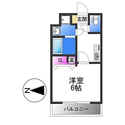 LANDGALAXY 1Kの間取図画像