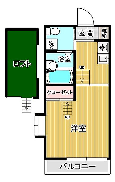 蔵ハウス 203｜福岡県久留米市西町(賃貸アパート1R・2階・18.22㎡)の写真 その1