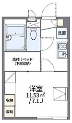 レオパレス プラスN＆K 1階1Kの間取り