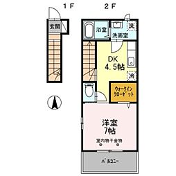 サンクレスト 1DKの間取図画像