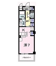 サニーキャンプ東雲2 1Kの間取図画像