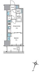 ルフォンプログレ渋谷ヒルトップ 1DKの間取図画像