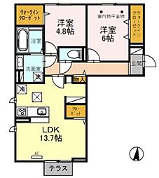 RioVerde 2LDKの間取図画像