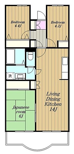 神奈川県藤沢市下土棚(賃貸マンション3LDK・4階・65.56㎡)の写真 その2