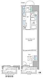 パークアクシス品川天王洲アイル 1LDKの間取図画像