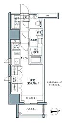 パークハビオ東中野 3階ワンルームの間取り