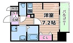 大阪市淀川区塚本2丁目マンション ワンルームの間取図画像