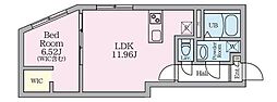 リベスト神保町 1LDKの間取図画像