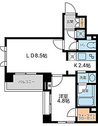 CITYSPIRE若松町 1LDKの間取図画像