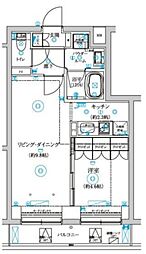 セジョリ中野富士見町 4階1LDKの間取り