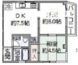 ウィステリア相原 2DKの間取図画像
