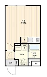レクス武蔵小山 3階ワンルームの間取り