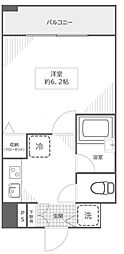 フェリエ大森町 1Kの間取図画像