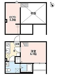 Alivio東大宮 1階1Kの間取り