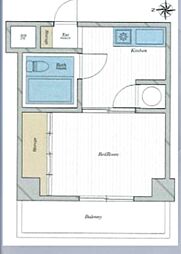 第27宮庭マンション 1Kの間取図画像