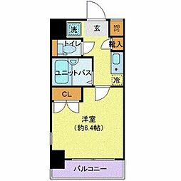 メインステージ門前仲町 1Kの間取図画像