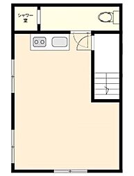 双葉アパート 2階ワンルームの間取り