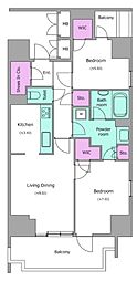レジディア町屋 1SLDKの間取図画像