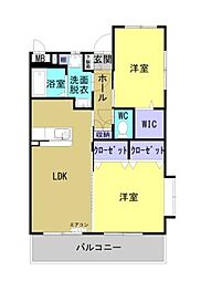 (仮称)日向・曽根町3丁目61マンション 2LDKの間取図画像