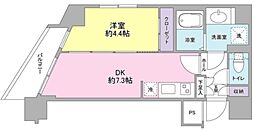 コンフォリア東池袋 1DKの間取図画像