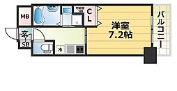 JR東海道・山陽本線 神戸駅 徒歩12分の賃貸マンション 2階1Kの間取り