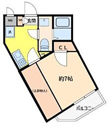フラッツ70 1Kの間取図画像