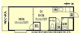 グリーンコーポ小林 1DKの間取図画像