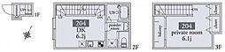 URBANETERRACE下北沢2 1DKの間取図画像