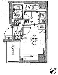 スカイコートヌーベル池袋 1Kの間取図画像