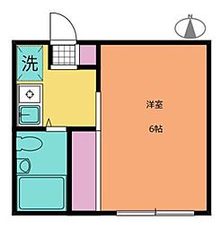 フェリース生田 1Kの間取図画像