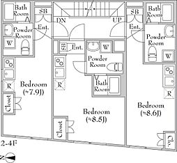 RAMIi上池台 3階ワンルームの間取り