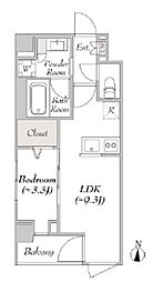 ルミーク北千住 4階1LDKの間取り