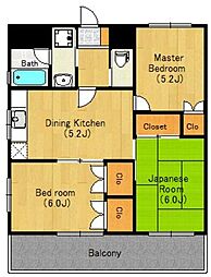 ハイツみかげ 3DKの間取図画像