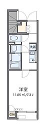 クレイノ綾瀬 1Kの間取図画像