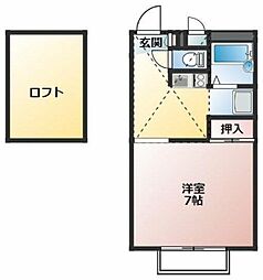 ALPHAガーデン 1Kの間取図画像