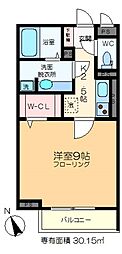 メゾンクルーレ墨田 1Kの間取図画像
