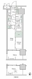 ブルックサイドレジデンス木場 2Kの間取図画像