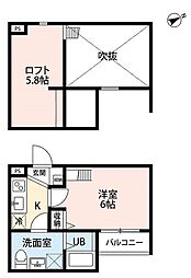 casafiore 1Kの間取図画像