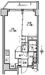 S-RESIDENCE両国avenue 1LDKの間取図画像