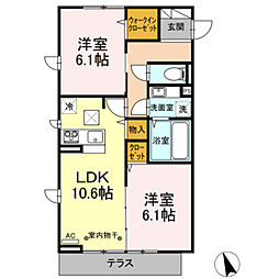 間取図画像 2LDK