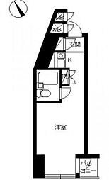 スカイコート田端 ワンルームの間取図画像