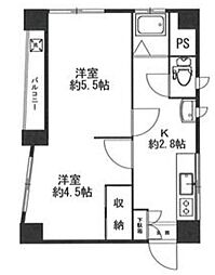 吉澤電工ビル 1Kの間取図画像