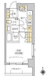 グレーシアフィット横浜 1Kの間取図画像